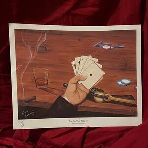 "Ace Up Your Sleeve" Art Print by Vincent Heuring 
8L X 14W